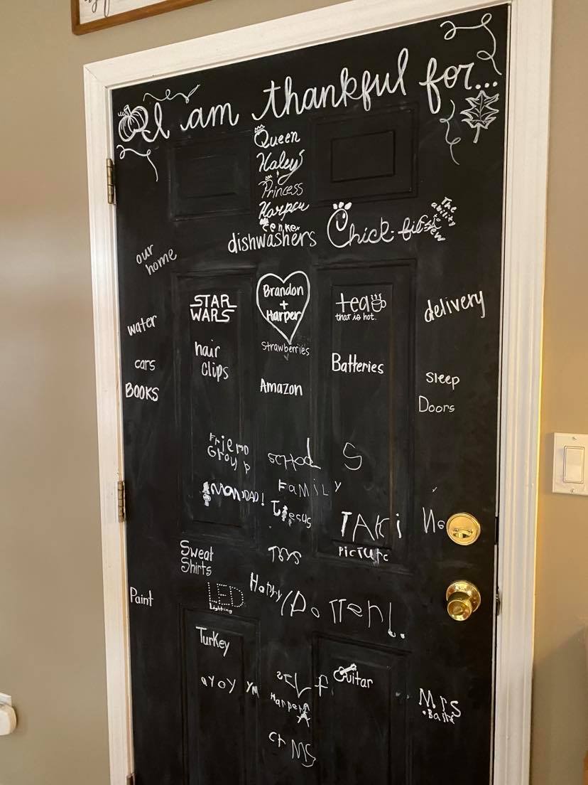 Chalkboard Door: How to paint a baby safe chalkboard door (inside