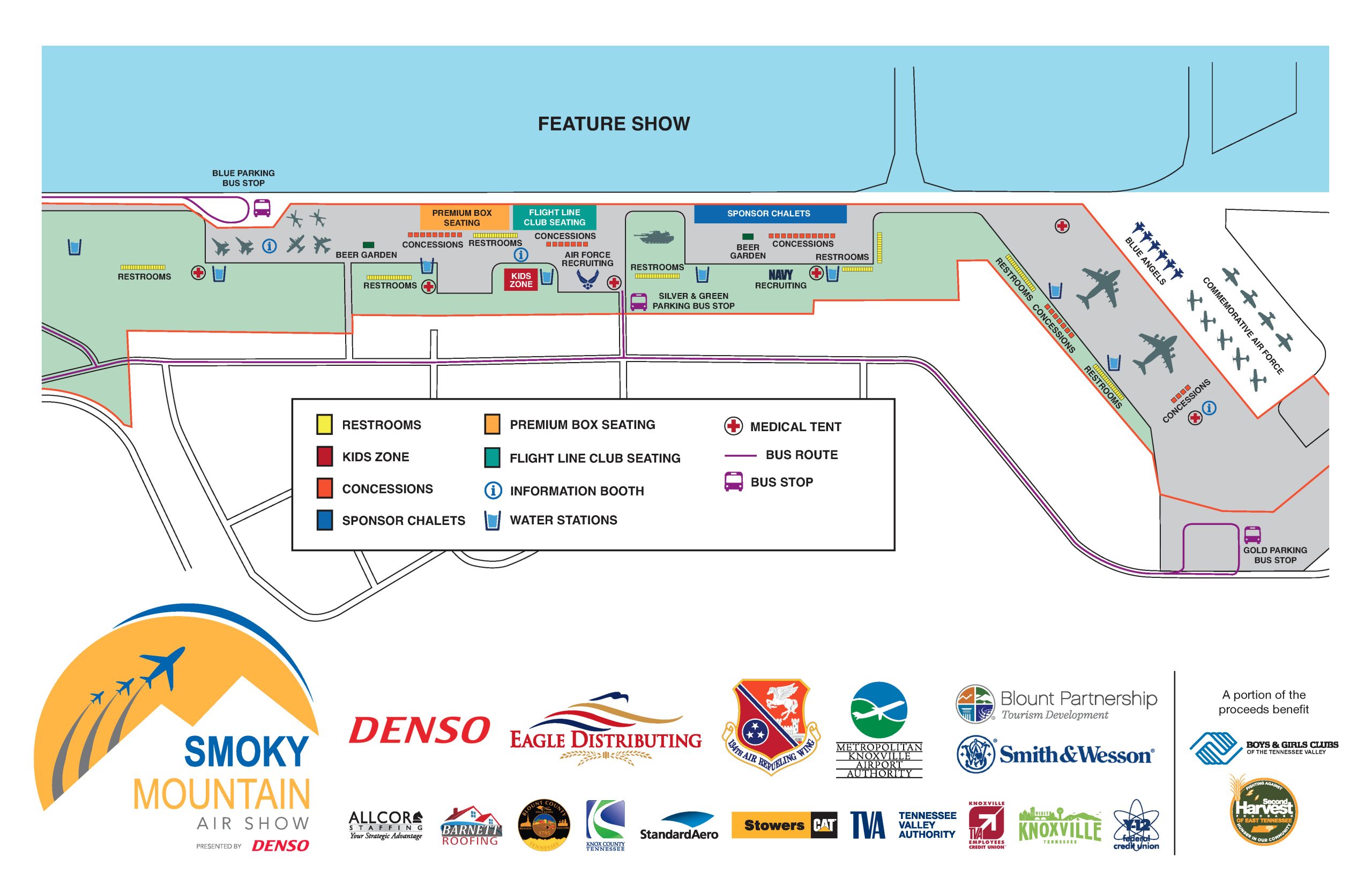Air Show event map