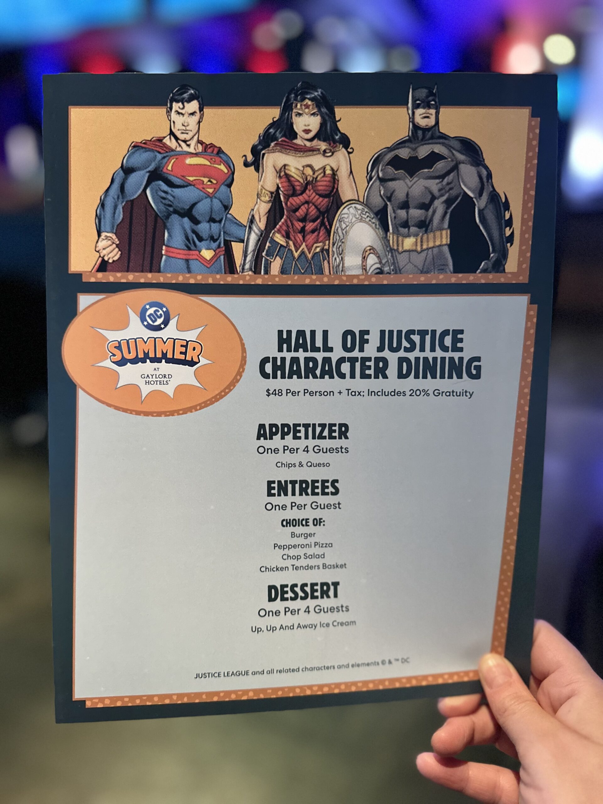 Hall of Justice Character Dining